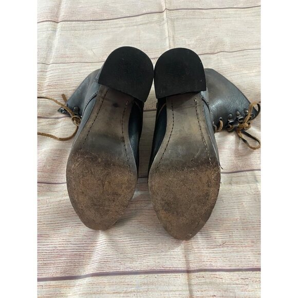 Freebirds By Steven Women's Holis Leather Distressed Lace Up Ankle Boots - 9 - Picture 8 of 12